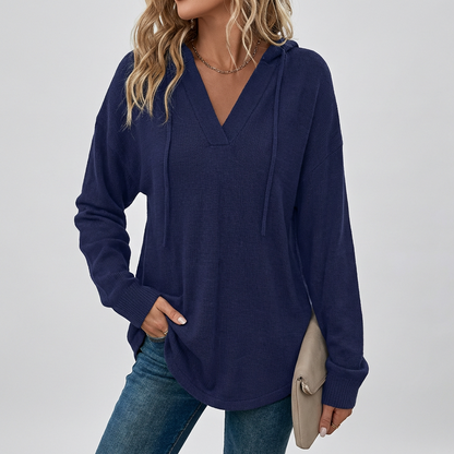 Oversized V-Neck Hoodie