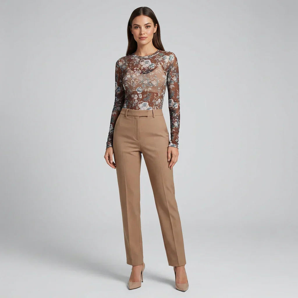 Women's Lace Mesh Blouse - Vonnera