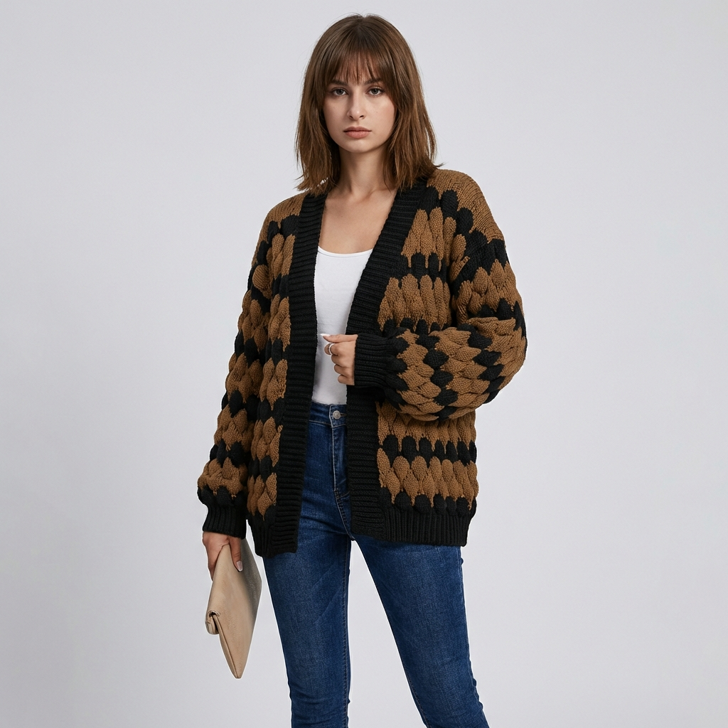 Women's Open Front Cardigan Sweater - Vonnera