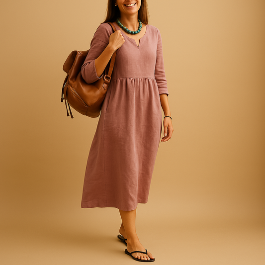 Women's High Waist Midi Dress - Vonnera