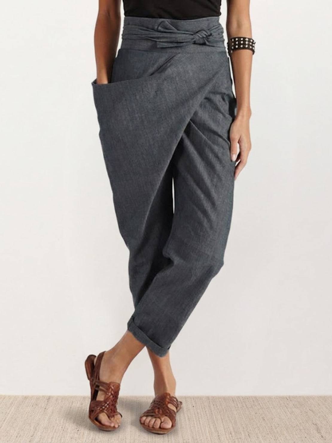 Women's High Waist Cropped Tapered Pants - Vonnera