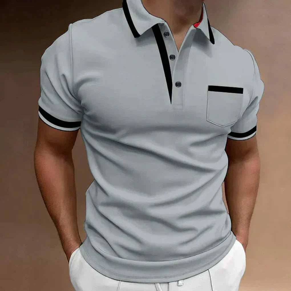 Men's Polo Shirt Cotton Casual White