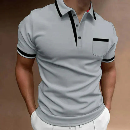 Men's Polo Shirt Cotton Casual White
