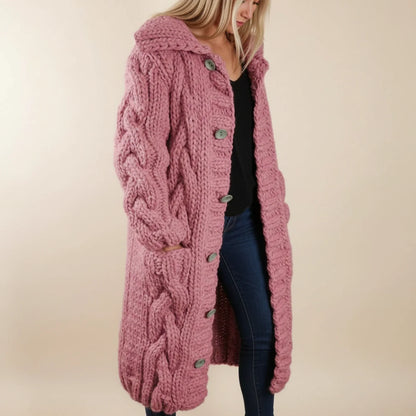 Women's Hooded Long Cardigan Winter Coat