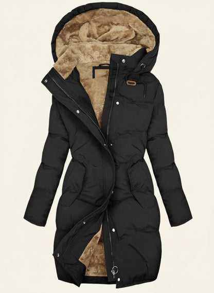 Women's Longline Puffer Jacket Hooded