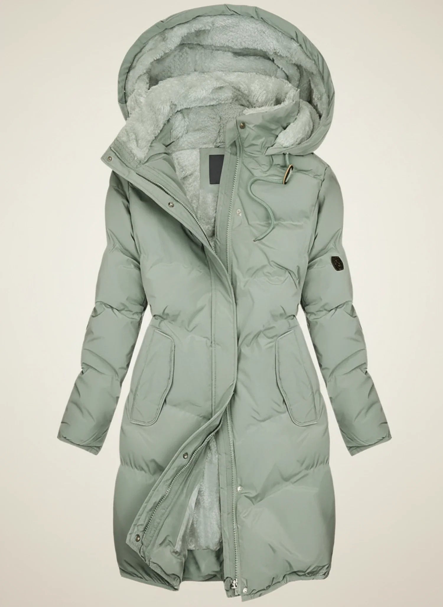 Women's Longline Puffer Jacket Hooded - Vonnera