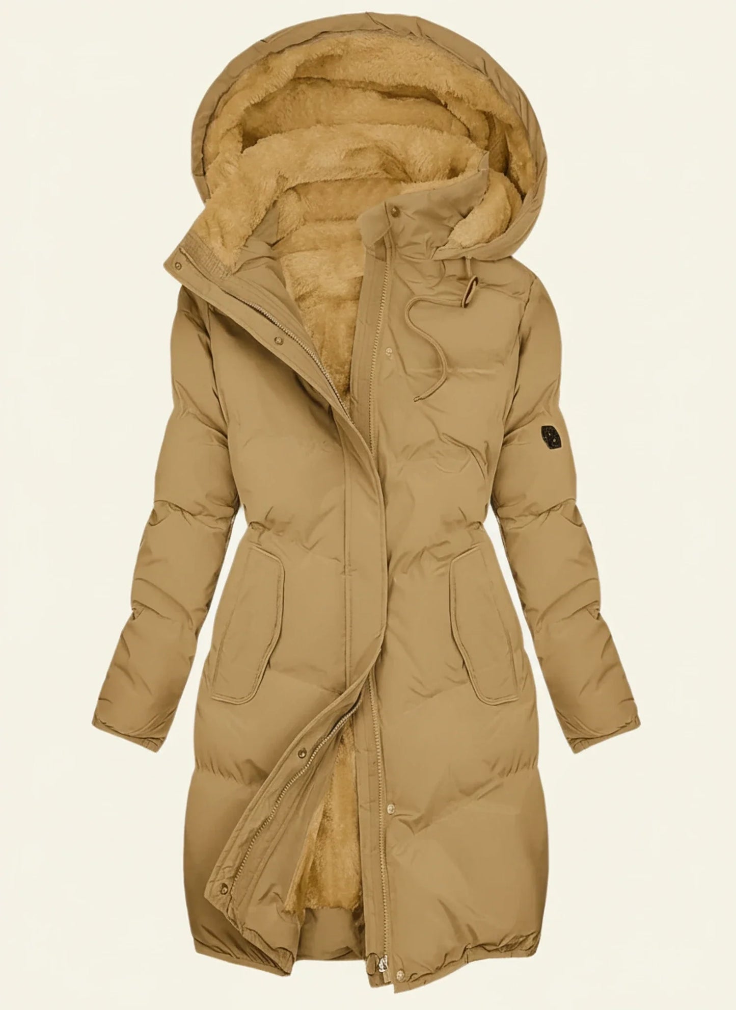 Women's Longline Puffer Jacket Hooded
