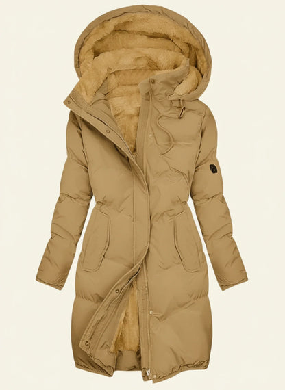 Women's Longline Puffer Jacket Hooded