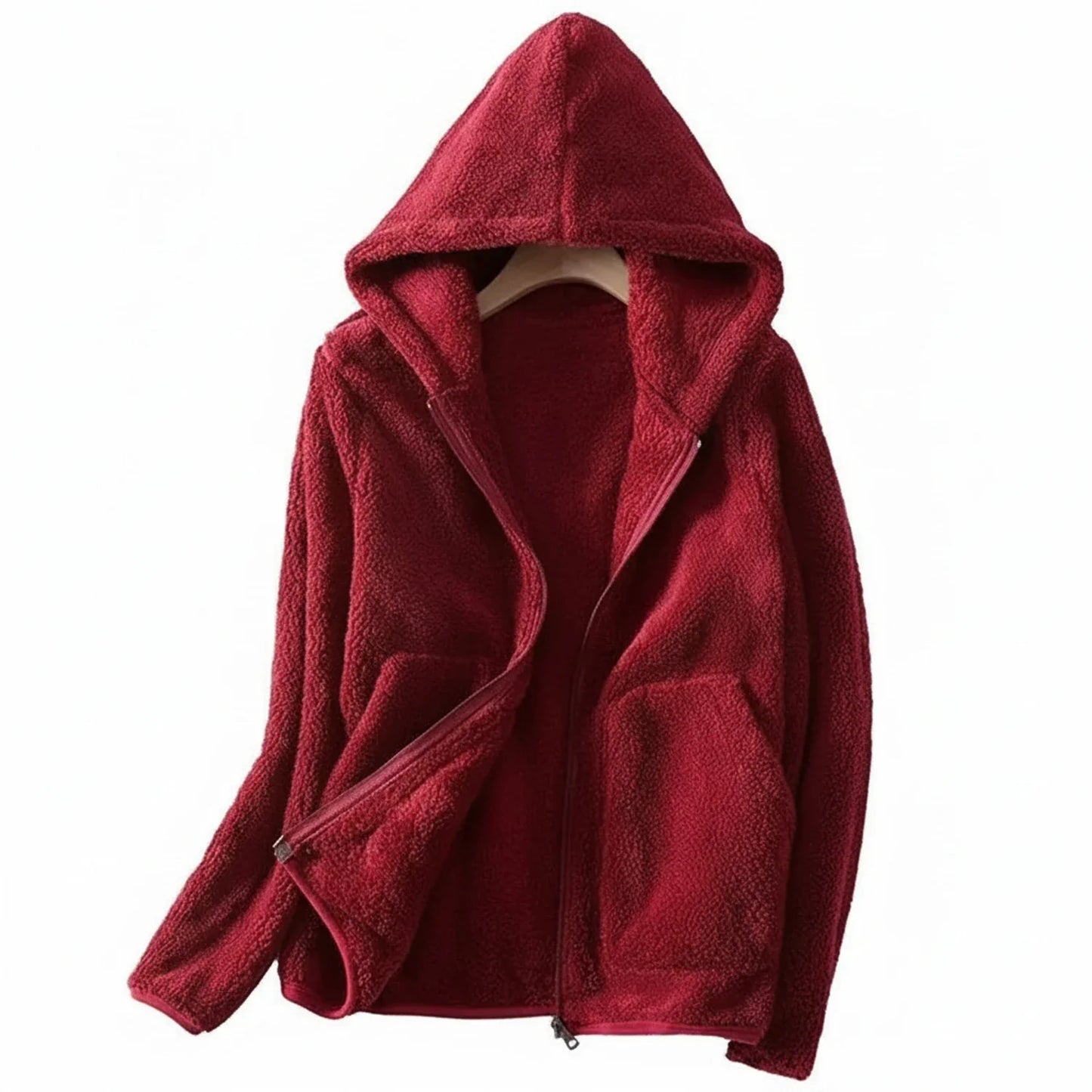 Women's Hooded Fleece Jacket Warm