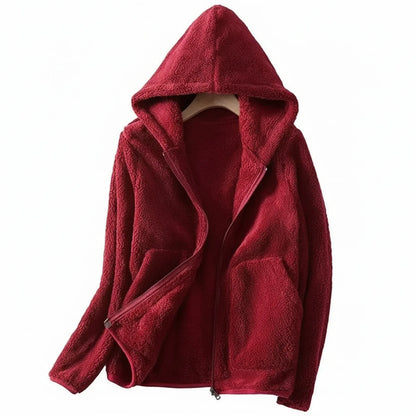 Women's Hooded Fleece Jacket Warm
