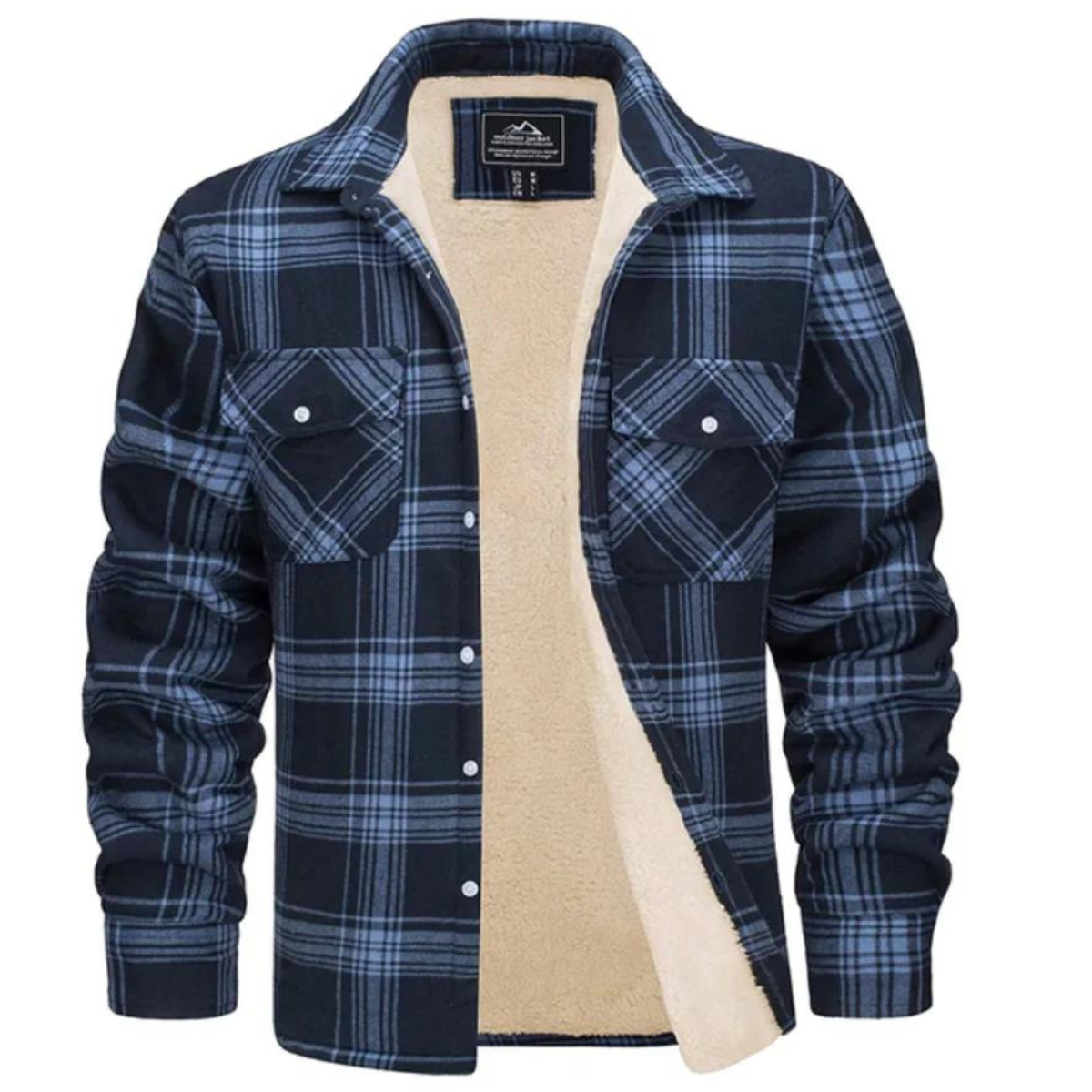 Image of Hugh | Men's Sherpa Lined Flannel Jacket