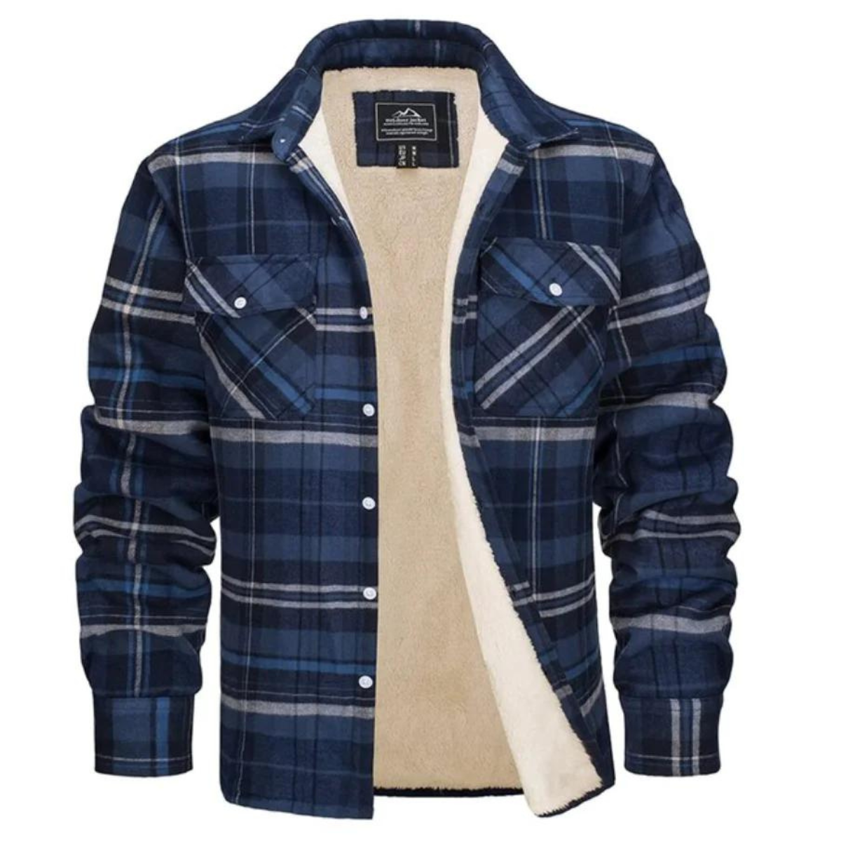 Image of Hugh | Men's Sherpa Lined Flannel Jacket