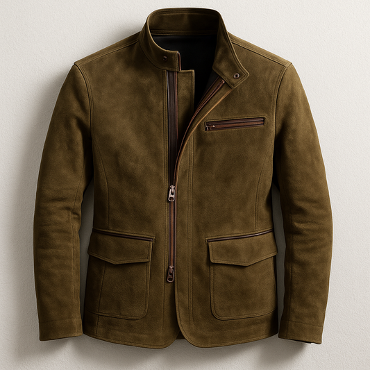 Douglas Men's Suede Leather Jacket - Vonnera