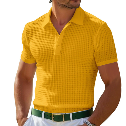 Mens Knit Polo Shirt Vintage Style Cotton