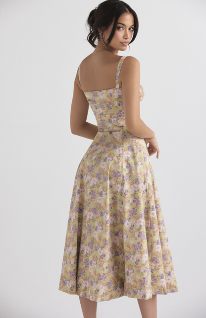 Women's Spring Floral Print Party Dress