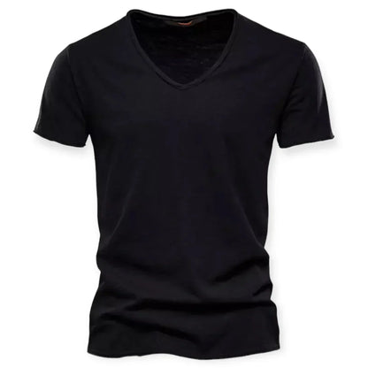 Men's V-Neck T-Shirt Cotton Casual