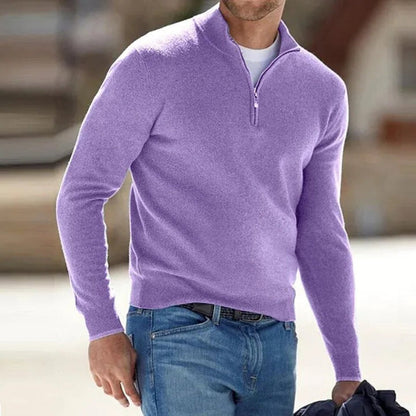 Men's Wool Zip Sweater