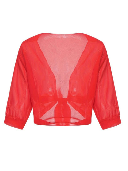 Women's Sheer Blouse 3/4 Sleeve