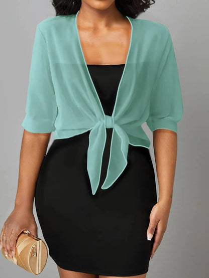 Women's Sheer Blouse 3/4 Sleeve