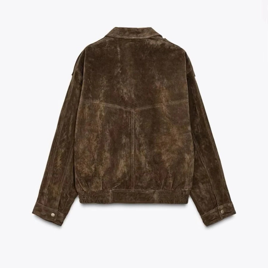 Premium Women's Suede Jacket: Stylish, Versatile, Comfortable, Timeless Fashion Outerwear
