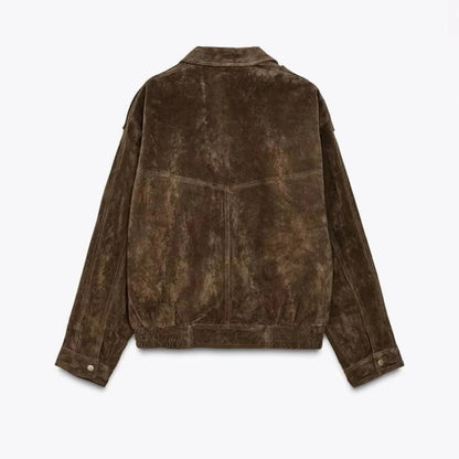 Premium Women's Suede Jacket: Stylish, Versatile, Comfortable, Timeless Fashion Outerwear