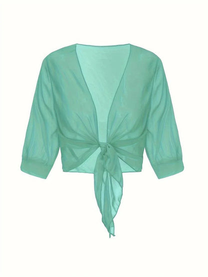 Women's Sheer Blouse 3/4 Sleeve