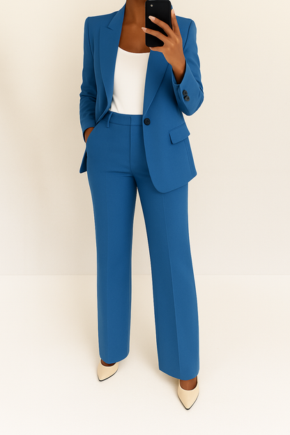 Women's Two Piece Full Length Blazer Suit - Vonnera