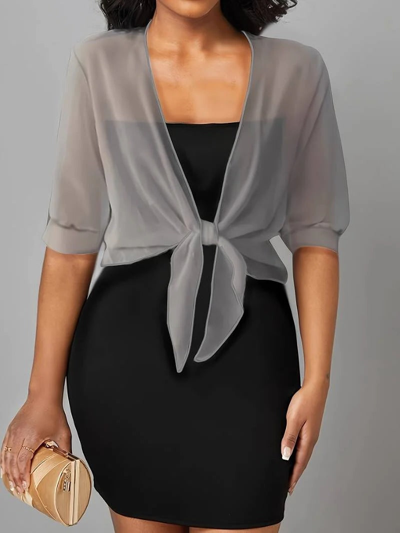 Women's Sheer Blouse 3/4 Sleeve