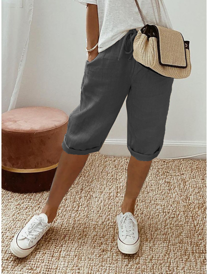 Women's Drawstring Knee Length Shorts