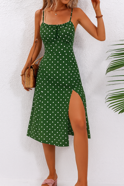 Women's Polkadot Midi Dress