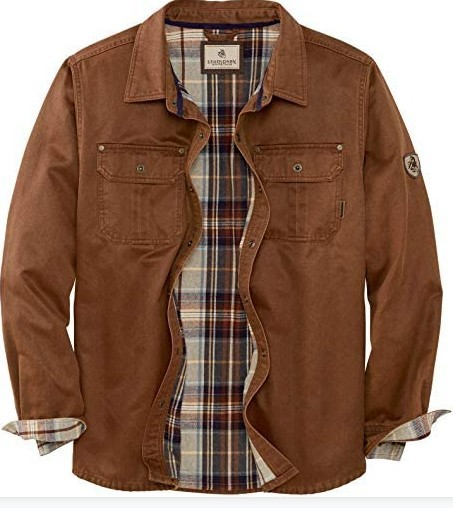 Men's Waxed Bomber Jacket Flannel Lined Chest Pockets - Vonnera
