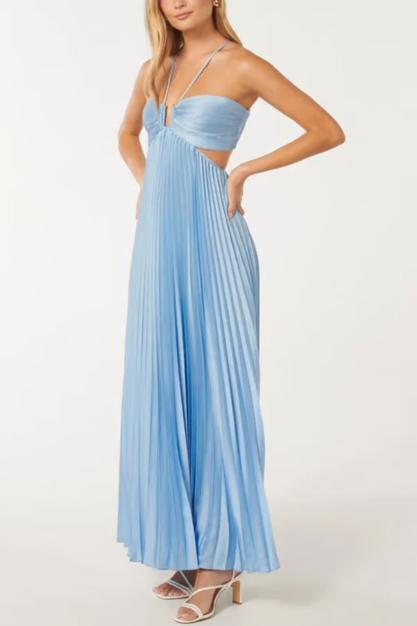 Women's Halter Maxi Evening Dress