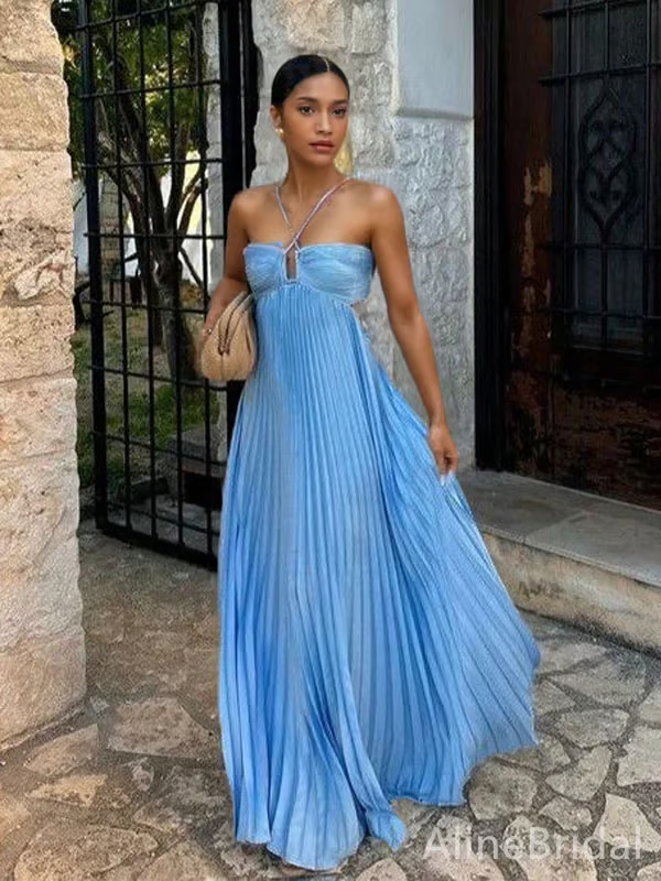 Women's Halter Maxi Evening Dress