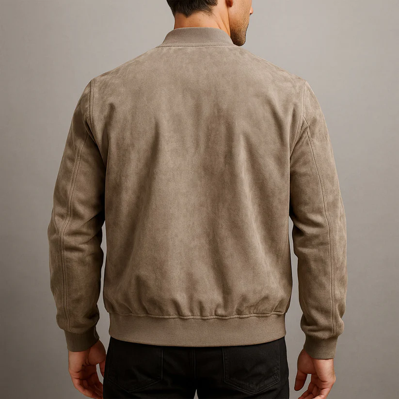 Castello Men's Classic Bomber Leather Jacket