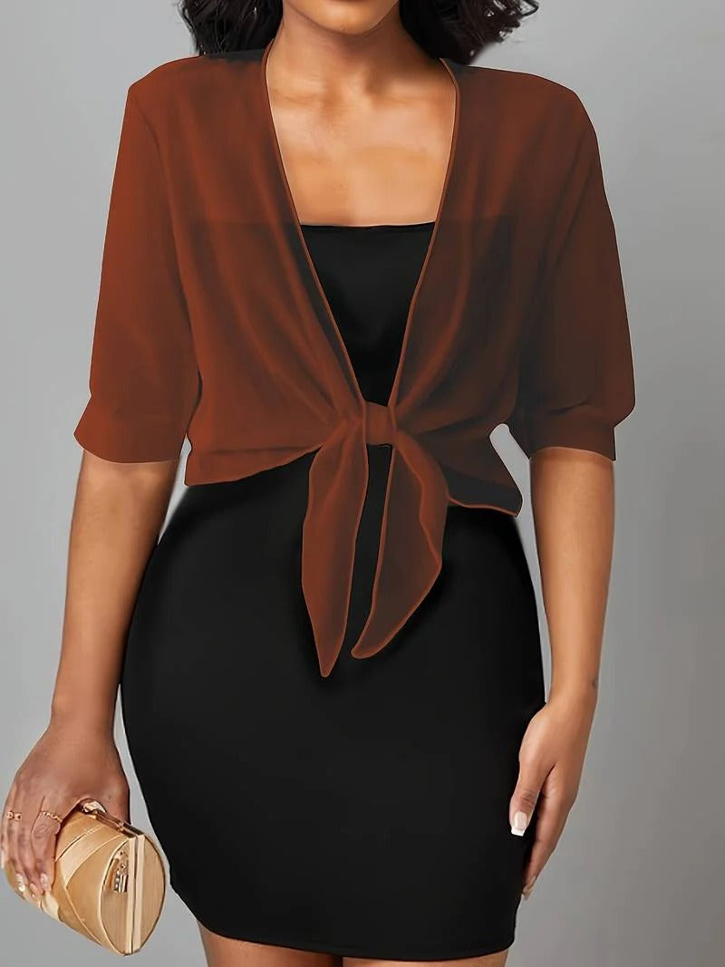 Women's Sheer Blouse 3/4 Sleeve