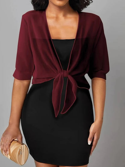 Women's Sheer Blouse 3/4 Sleeve