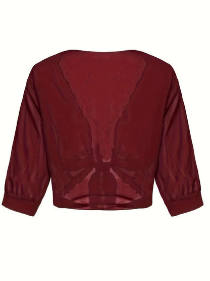 Women's Sheer Blouse 3/4 Sleeve