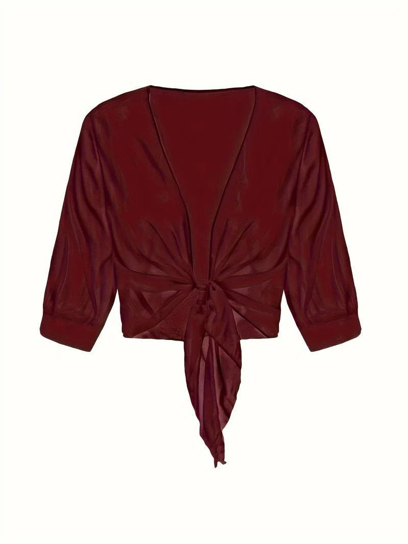Women's Sheer Blouse 3/4 Sleeve