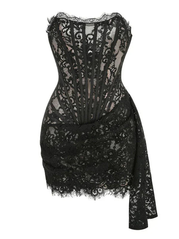 Women's Lace Corset Mini Dress