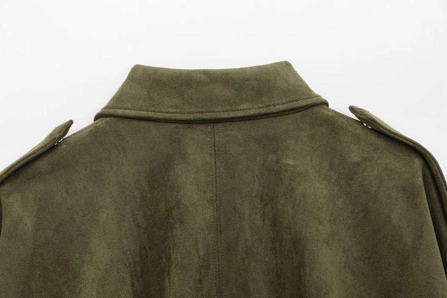 Premium Women's Suede Jacket: Stylish, Versatile, Comfortable, Timeless Fashion Outerwear