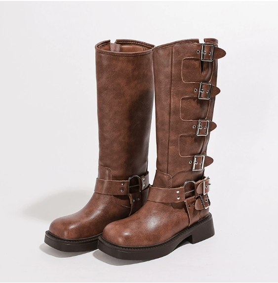 Women's Brown Phoenix Boots - Vonnera