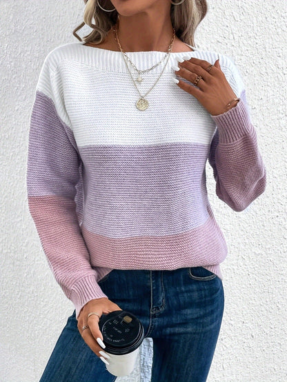 Women's Long Sleeve Sweater Round Neck