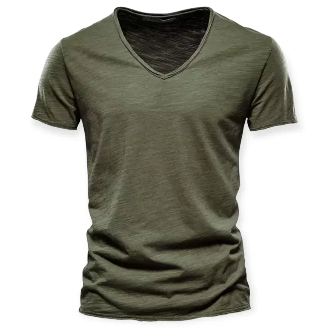 Men's V-Neck T-Shirt Cotton Casual