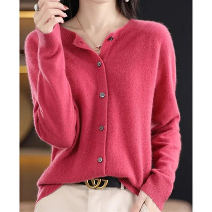 Women's V-Neck Cardigan Sweater Long-Sleeve - Vonnera