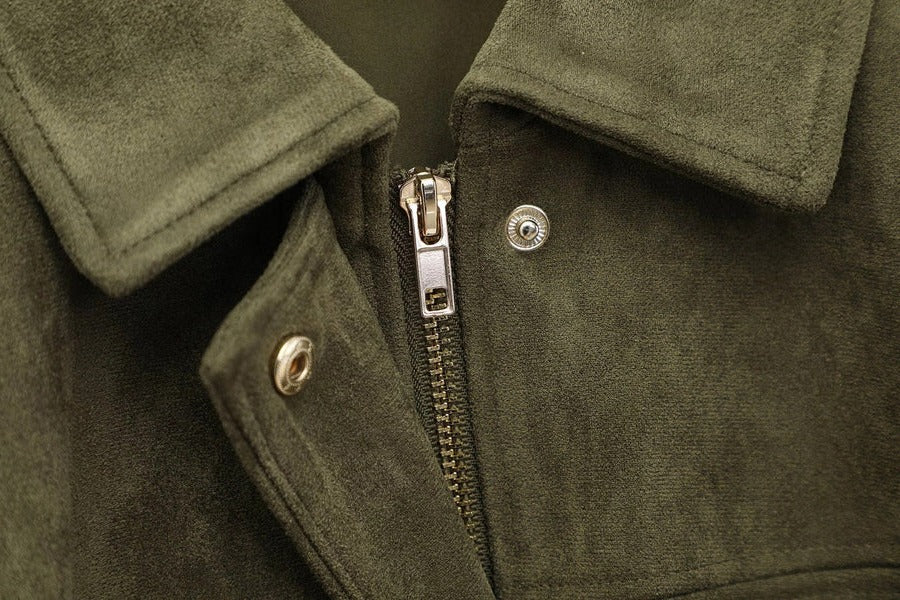 Premium Women's Suede Jacket: Stylish, Versatile, Comfortable, Timeless Fashion Outerwear