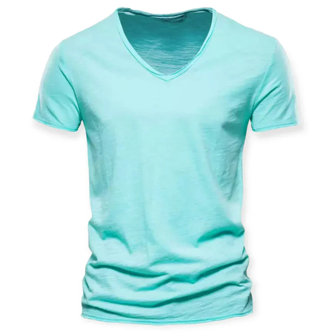 Men's V-Neck T-Shirt Cotton Casual