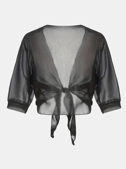 Women's Sheer Blouse 3/4 Sleeve