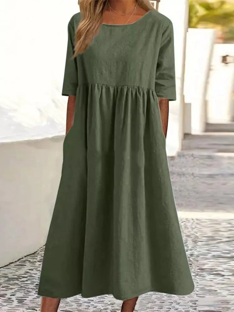 Women's Midi Casual Loose Fit Dress
