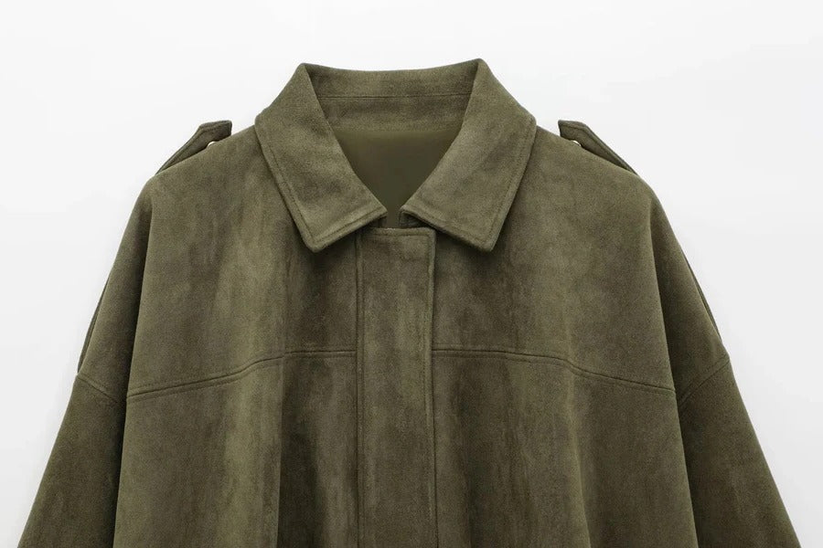Premium Women's Suede Jacket: Stylish, Versatile, Comfortable, Timeless Fashion Outerwear