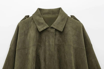 Premium Women's Suede Jacket: Stylish, Versatile, Comfortable, Timeless Fashion Outerwear